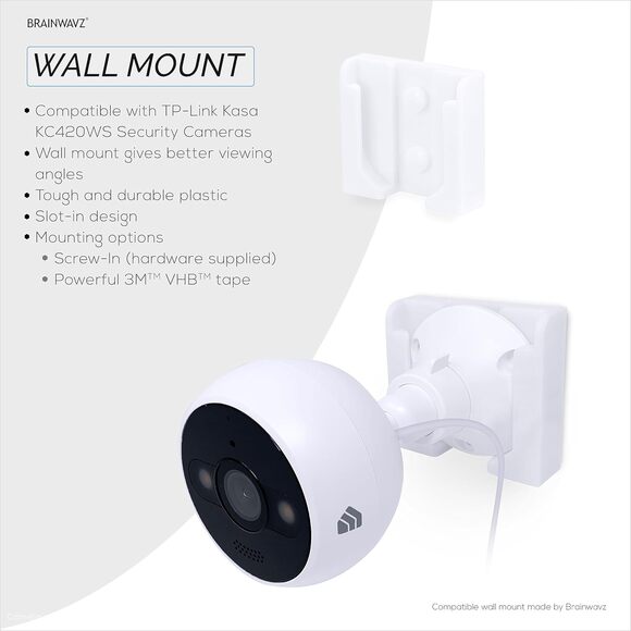 Screwless Wall Mount for TP-Link Kasa KC420WS Camera Self Adhesive No Mess New - Picture 1 of 7